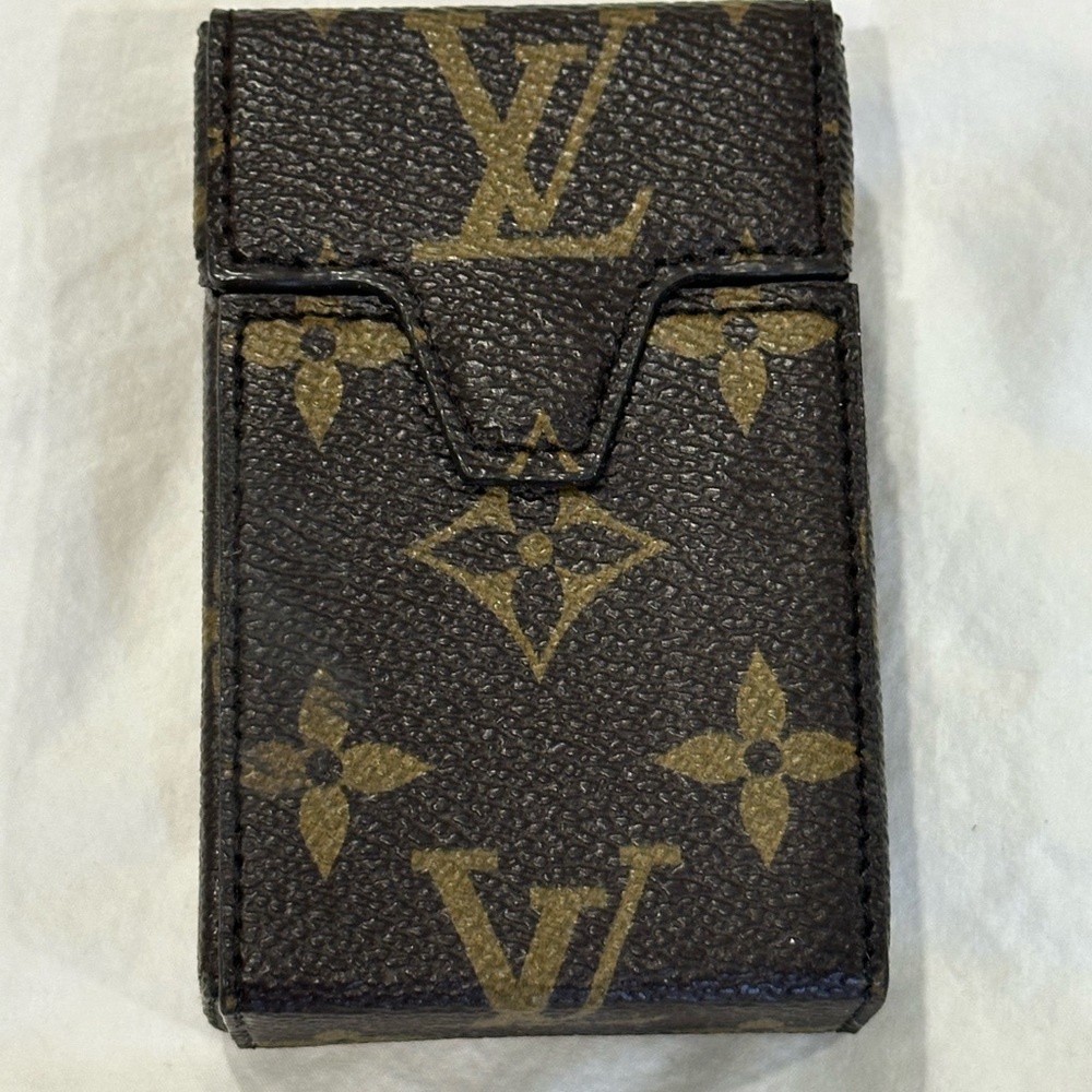 Cigarette Case – Monogram Print, Vintage Style